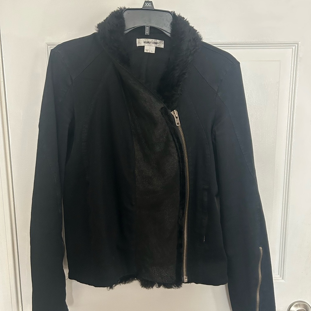Helmut Lang Black Riders Jacket Asymmetrical Design